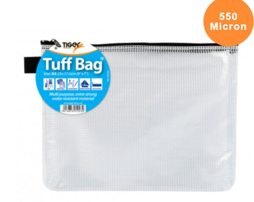Pouch, Zip, Tiger Tuff A5