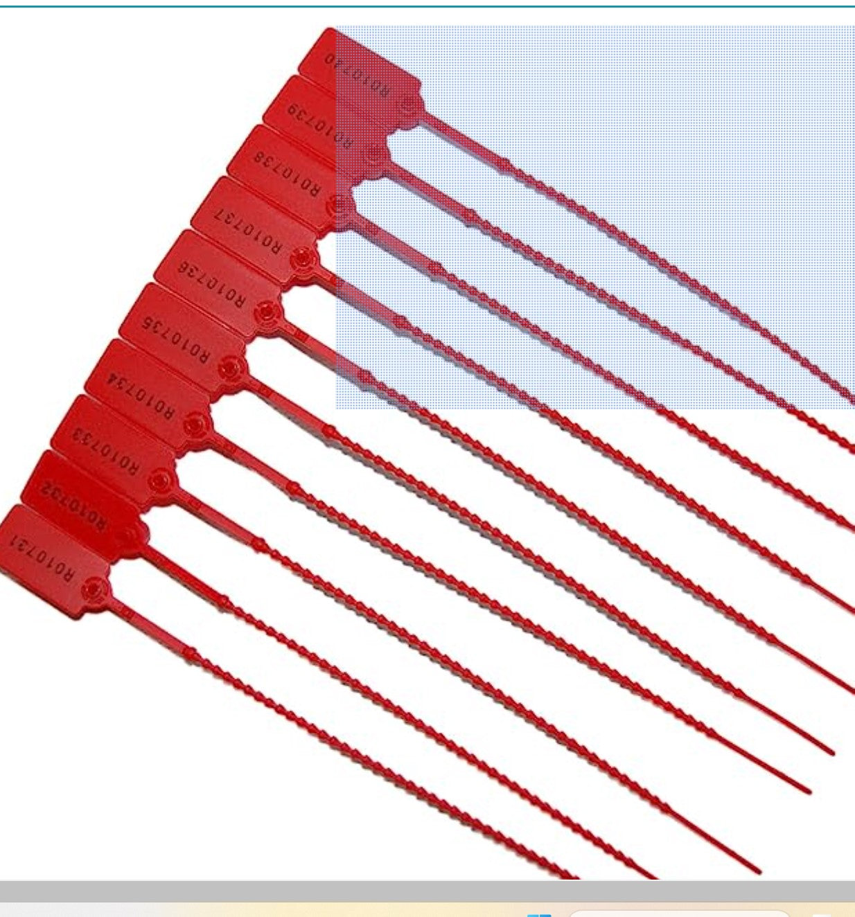 Security Tags, Numbered, Pull Tie x 100